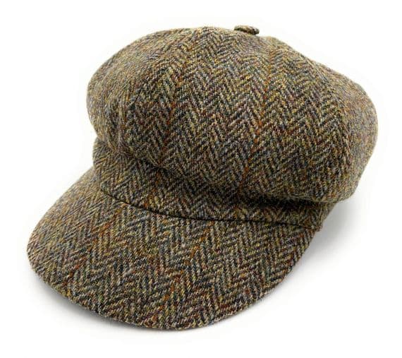 Women’s Brown Herringbone Baker Boy Cap | Harris Tweed