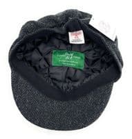 Women’s Charcoal Herringbone Baker Boy Cap | One Size 56–61 cm