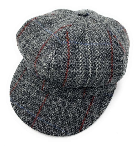 Women’s Green Herringbone Baker Boy Cap | One Size 56–61 cm