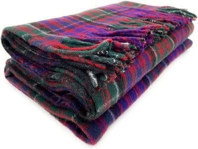 Wool Blend Large Tartan Blankets