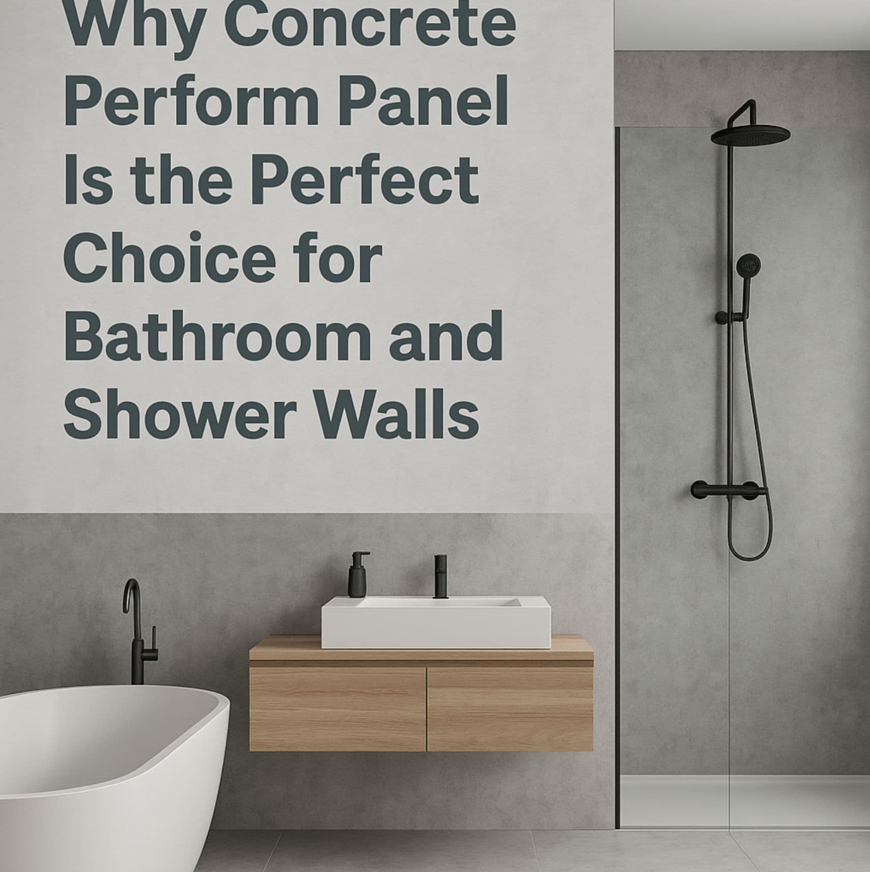 Why Concrete Perform Panel Is the Perfect Choice for Bathroom and Shower Walls