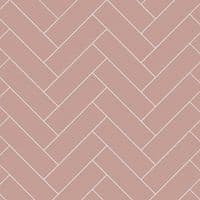 Antique Rose Herringbone Tile Bathroom and Shower Panel