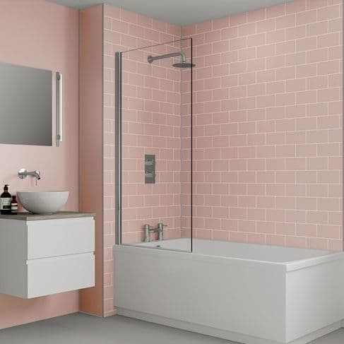 Antique Rose Metro Tile Bathroom and Shower Panel