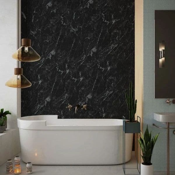 Black Marble Gloss - PVC Bathroom Panels