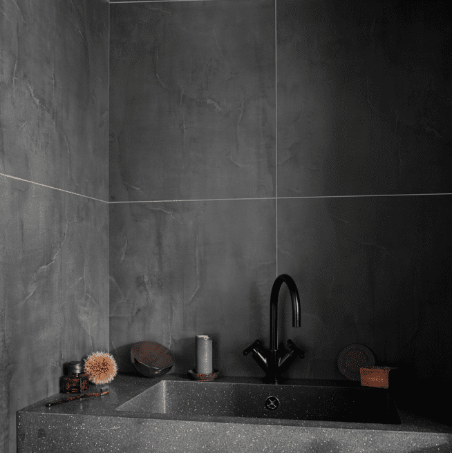 Black Velvet Satin Perform Panel - Bathroom and Shower