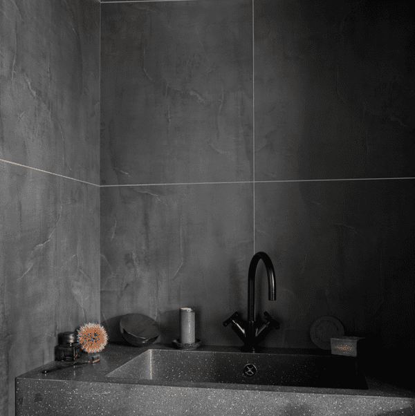 Black Velvet Satin Perform Panel - Bathroom and Shower