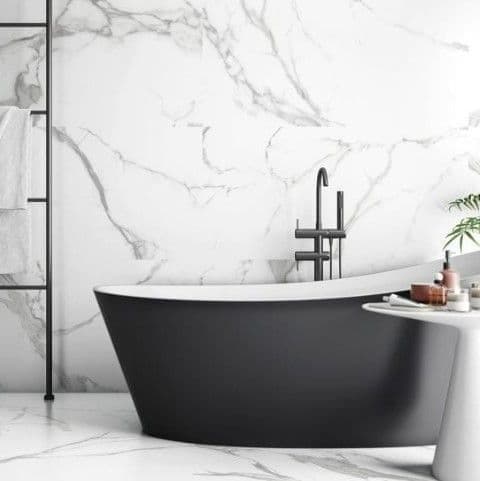 Carrara Marble Matt - PVC Bathroom Panels