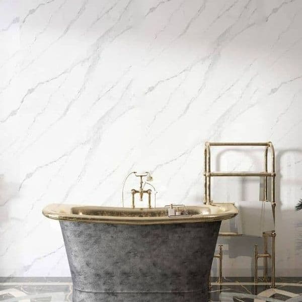 Charcoal Carrara - PVC Bathroom Panels