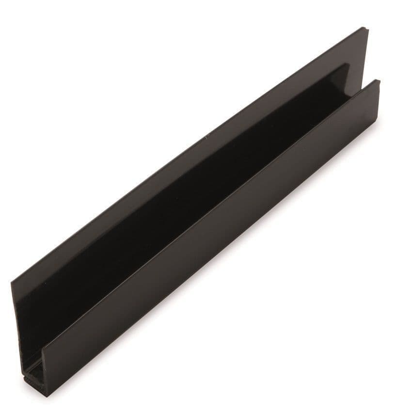 Large Black PVC Cladding 2 Part Edge Trim