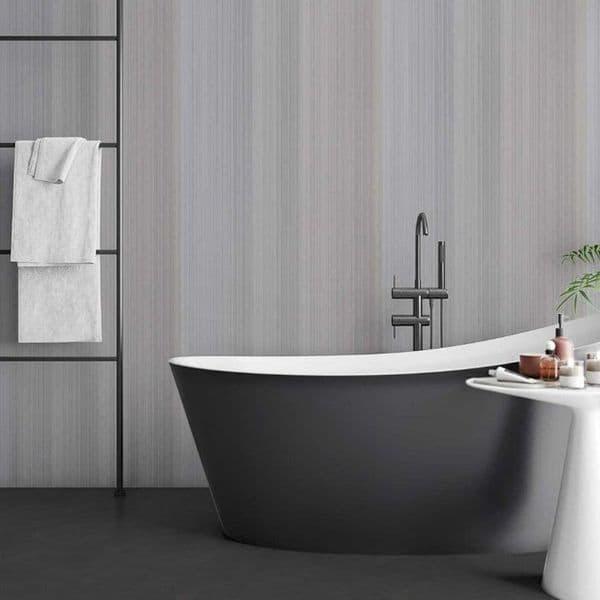 Matt Stripes Dark Grey- PVC Bathroom Panels