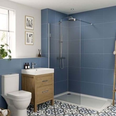 Misty Blue Multipanel - Bathroom and Shower Large Tile