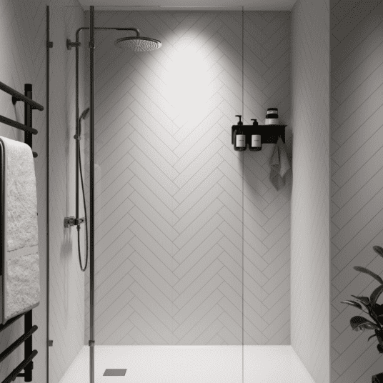 Snow White Glossy Perform Panel - Bathroom and Shower