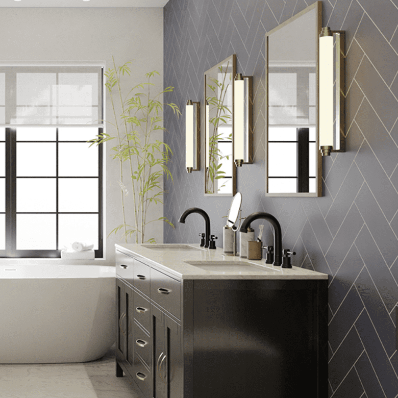 Star Blue Satin Perform Panel - Bathroom and Shower