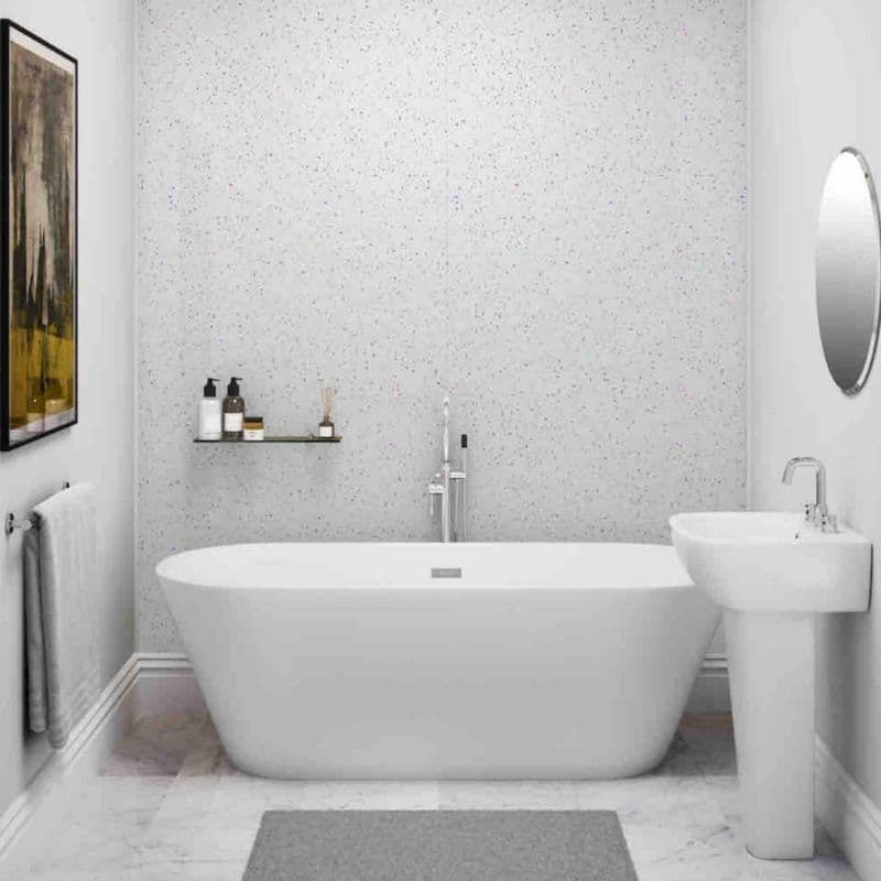 White Sparkle Gloss - PVC Bathroom Panels