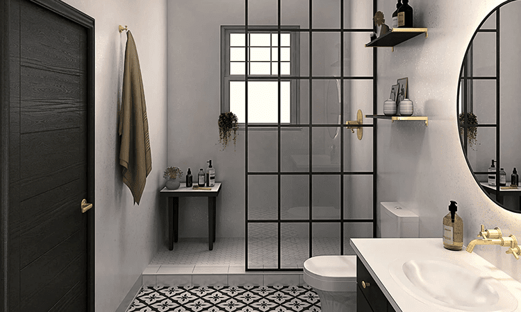 white frost bathroom and shower wall panels