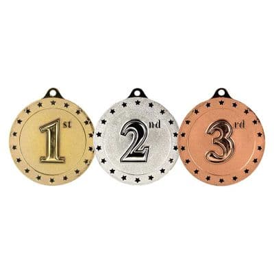 1st, 2nd & 3rd Placed Cascade Stars Medal - 50mm
