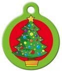 30mm Cartoon Christmas Tree Pet Name Tag