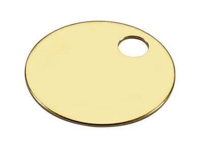30mm Highly Polished Gold ID Disc