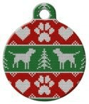30mm Tacky Doggie Christmas Sweater ID Tag For Dogs