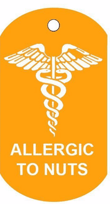 50 x 29mm Gold Medical Alert ID Tag Necklace