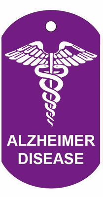 50 x 29mm Purple Medical Alert ID Tag Necklaces