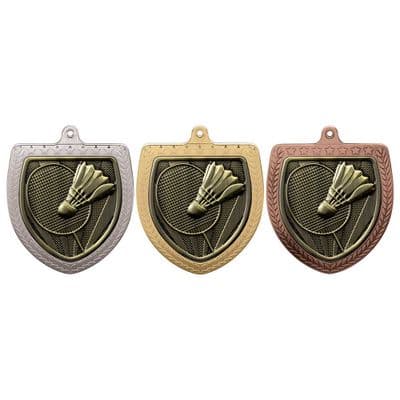 Badminton Medal - Shield Cobra - 75mm
