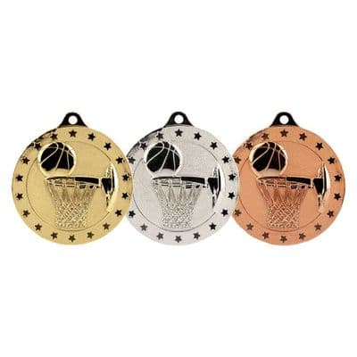 Basketball  Cascade Stars Medal - 50mm
