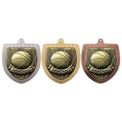 Basketball Cobra Shield Medal - 75mm