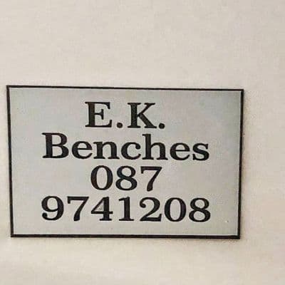 Bench Sign Outdoor/Indoor Large Gold or Silver Engraving Plate Matte Finish with Black Writing