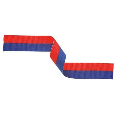 Blue/Red 22mm Medal Ribbon with pin