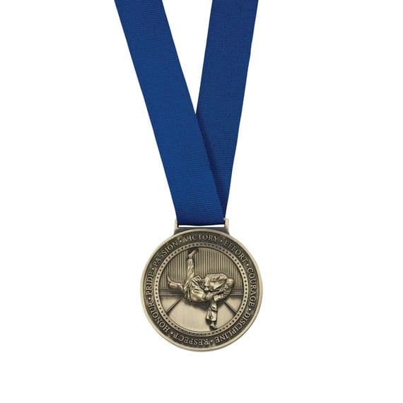 Blue Stitched 25mm Medal Ribbon