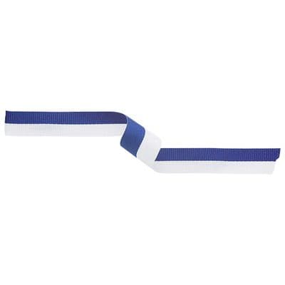 Blue/White Medal Ribbon  22mm with pin