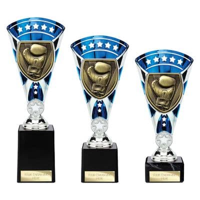 Boxing Trophy - Cobra Star - Blue
