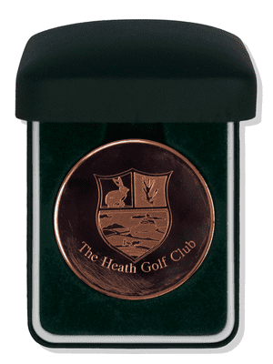 Bronze Coin in a Green Leatherette Box