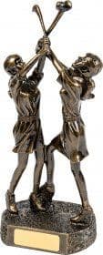 Camogie Trophy Double Figure - Resin - 350mm