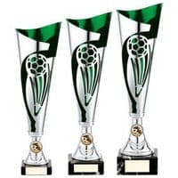 Champions Soccer/Football Cup Silver & Green - 3 Sizes