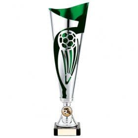 Champions Soccer/Football Cup Silver & Green - 3 Sizes