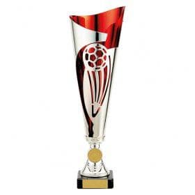 Champions Soccer/Football Cup Silver & Red- 3 Sizes