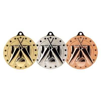 Cricket Cascade Stars Medal - 50mm