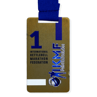 Custom Gold Rectangle Medal (5) Minimum Order 50