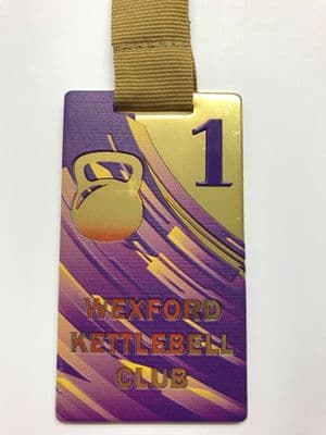 Custom Gold Rectangle Medal (6) Minimum Order 50