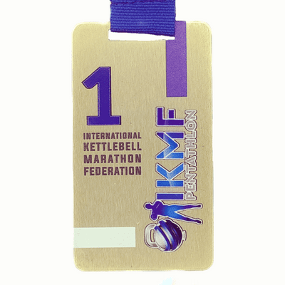 Custom Gold Rectangle Medal (8) Minimum Order 50