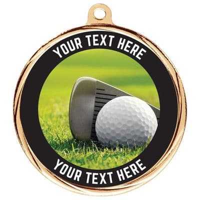 Custom Made Bespoke Golf 55mm  Including Ribbon From €4.75 Minimum Order 50