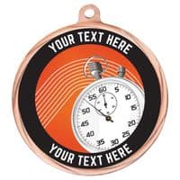 Custom Made Bespoke Running Medal 55mm  Including Ribbon From €4.75 Minimum Order 50