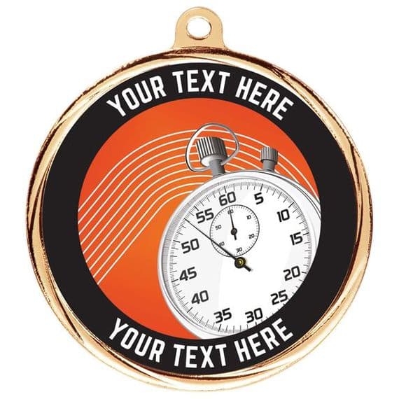 Custom Made Bespoke Running Medal 55mm  Including Ribbon From €4.75 Minimum Order 50