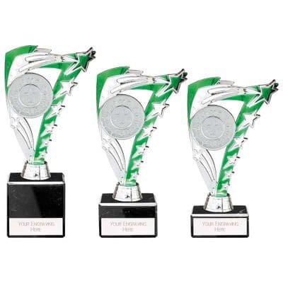 Dance Trophy Frenzy Green & Silver
