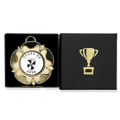 Decorative Gold medal with Black Presentation box