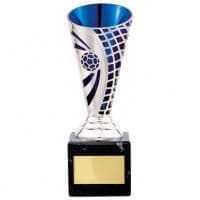 Defender Silver & Blue Soccer/Football Series Trophy