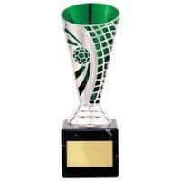 Defender Silver & Green Soccer/Football Series Trophy