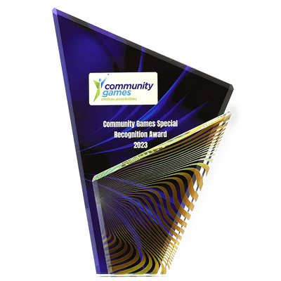 Double Layered Glass Bespoke Trophy